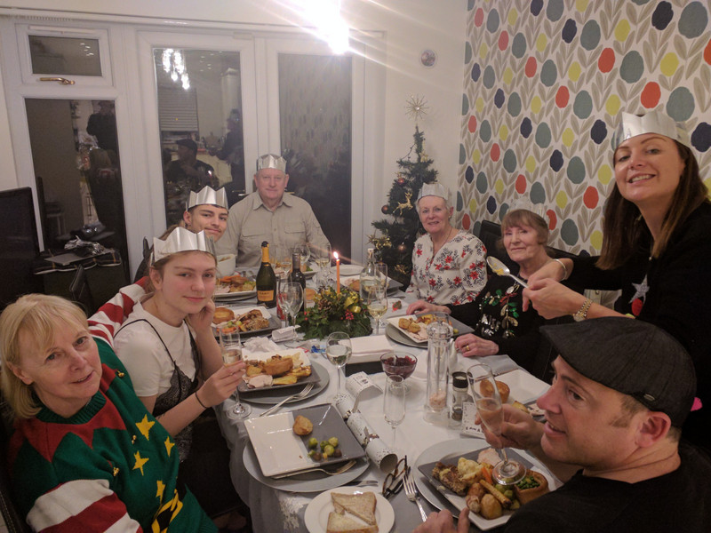 All enjoying our Christmas dinner!
