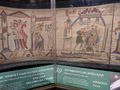 Bayeux Tapestry replica showing Halley's Comet