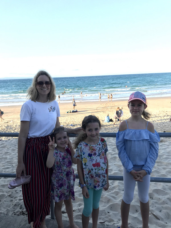 Katherine, Isabella, Evie & Sienna at Noosa beach