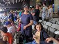 Kerrii & Grace settling in before the cricket starts!