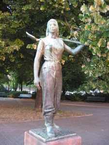 A sculpture in the old East Berlin area