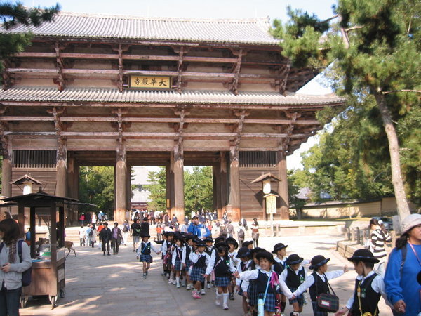 Approaching Todai-ji Temple
