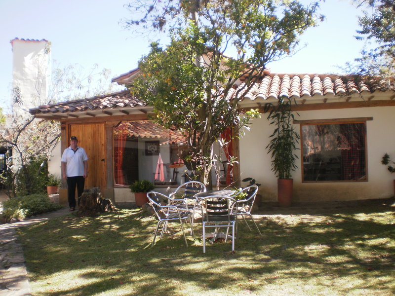 Kev outside our Villa de Leyva hacienda