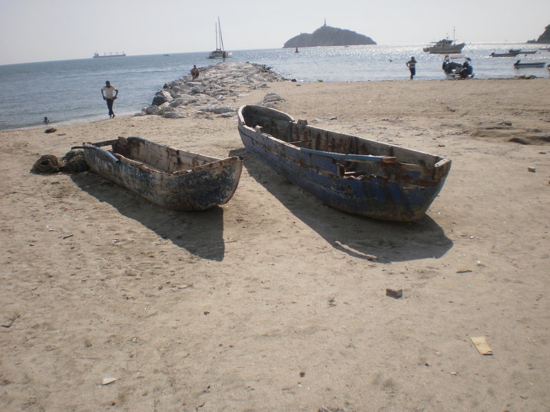 Old fishing boats on the beach
