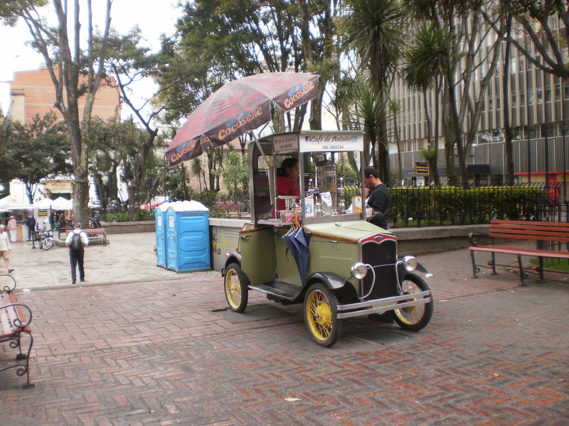 Coffee cart outside the Gold Museum