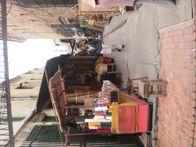 Street scene in the old city of Bogota