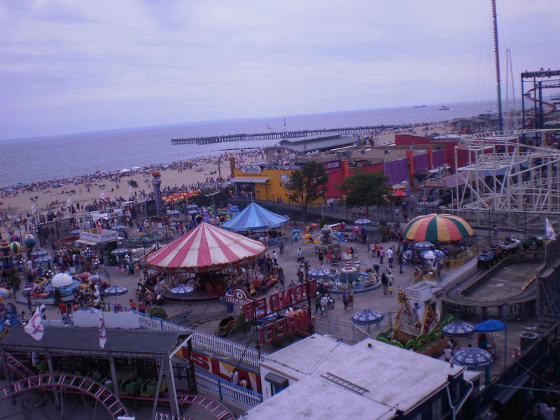 Beach and some of the amusement park taken from the Wonder Wheel