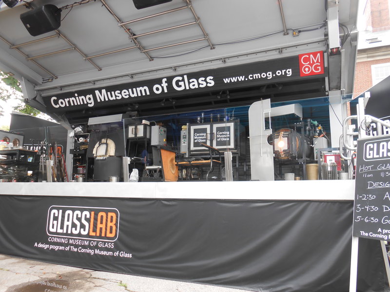 There was a glass making exhibition here
