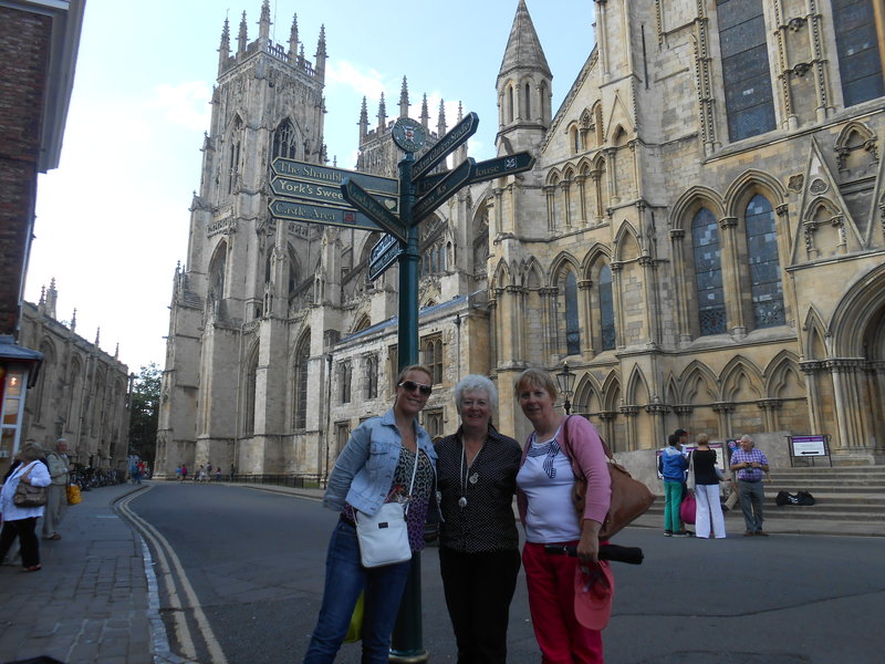 The girls outside part of magnificent York Minster
