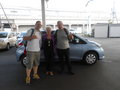 Three amigos say goodbye to our hire car