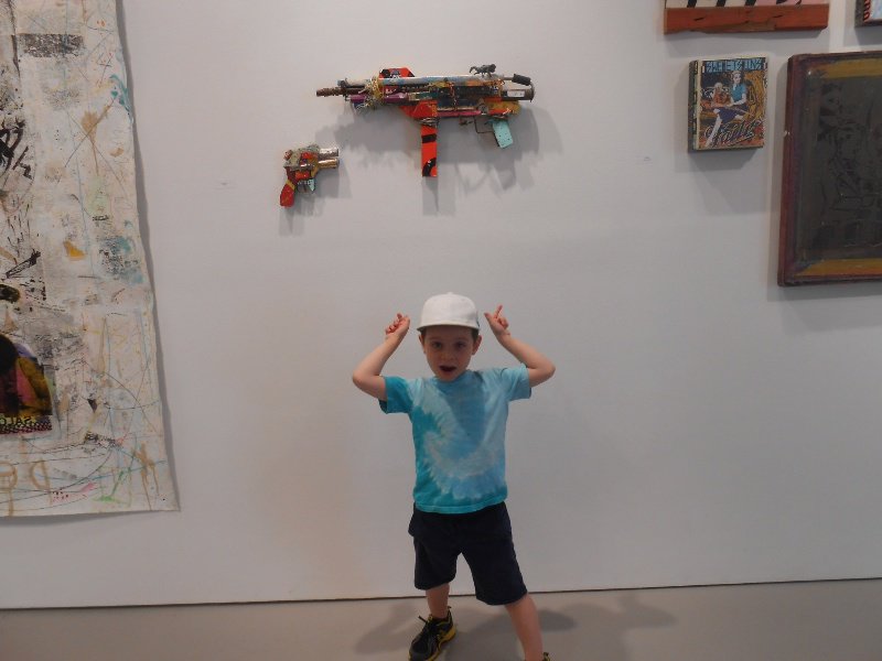 Rupert in front of his favourite piece at the Jonathan Levine Gallery