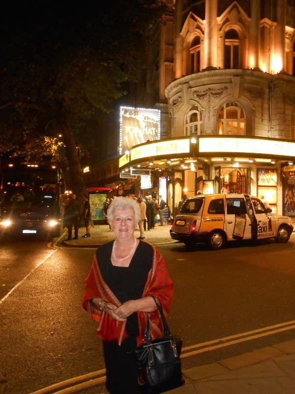 Michelle outside the Adelphi Theatre
