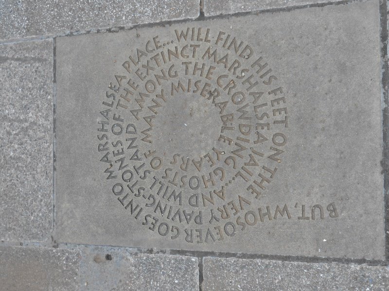 Pavement plaque to commemorate the Marshalsea Prison