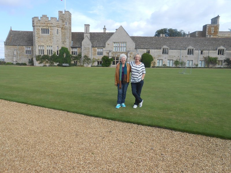 Michelle & Sandra in front of Rockingham Castle