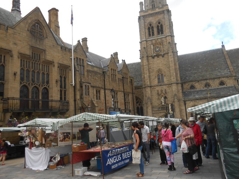 Market stall in the centre of Durham