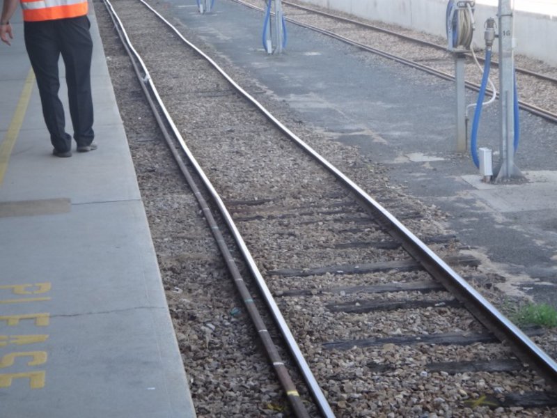 Rail line buckled in the 45 degree heat in Adelaide
