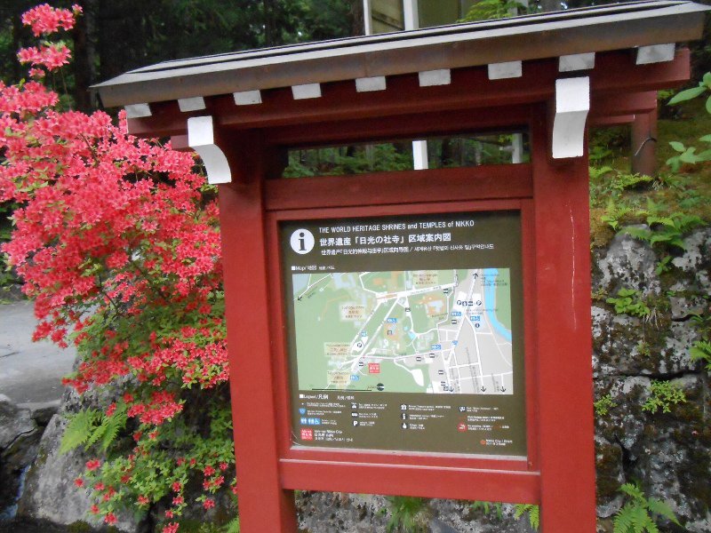 A map of Nikko's World Heritage area we are about to explore