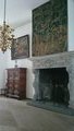 Lovely fireplace and tapestry
