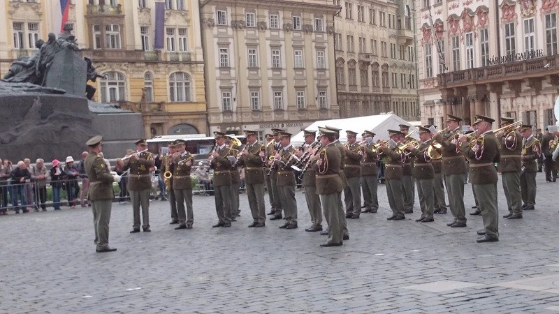 Band performing in the Old Town Square