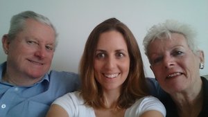 Katherine with her mum & dad