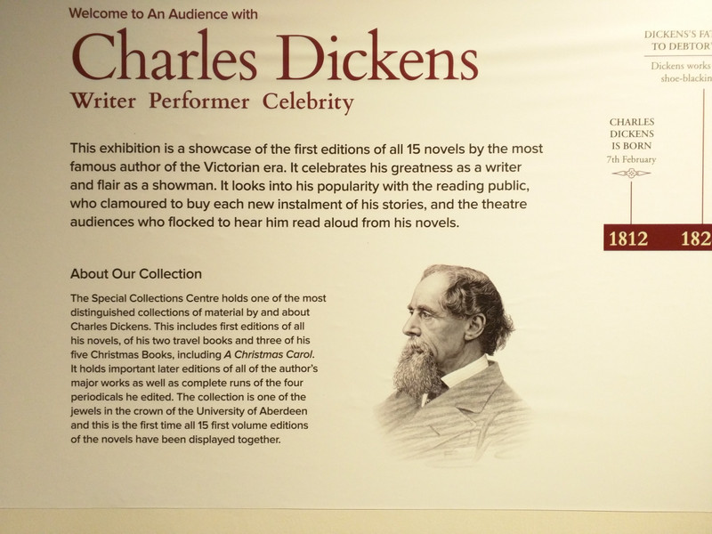 Introduction to Dickens exhibition at the library