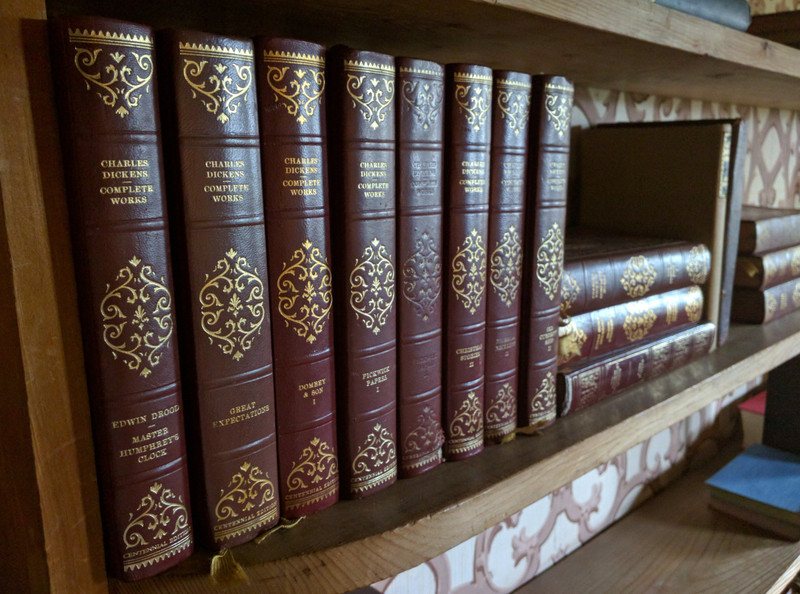 Dickens' books in Castle Fraser library