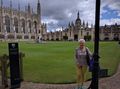 Michelle in the grounds of  Kings College, Cambridge