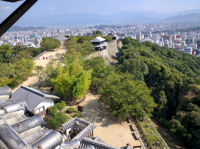 View from the top of Matsuyama Castle.