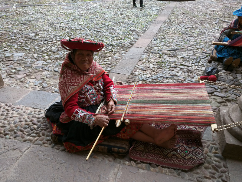 Peruvian lady weaving