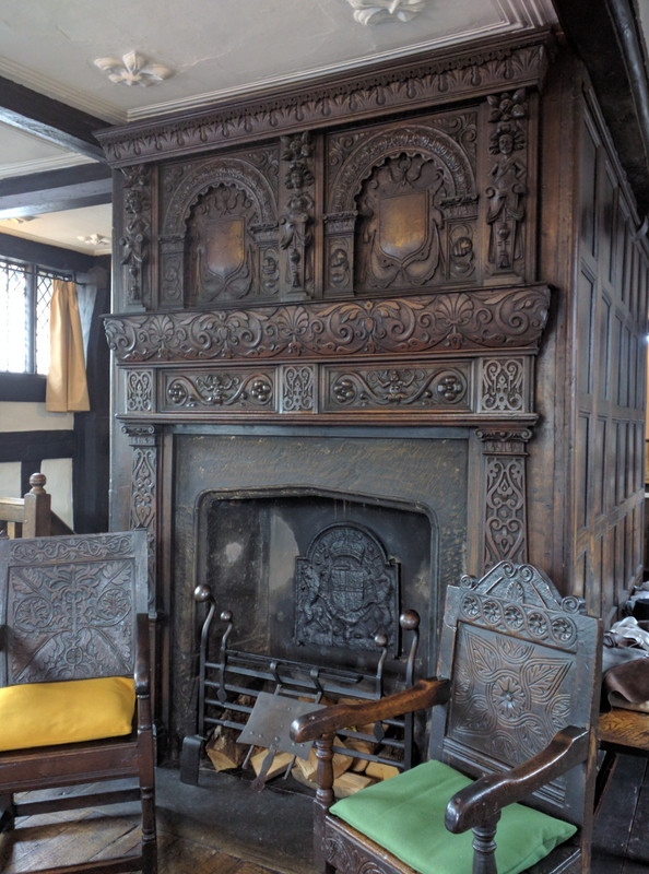 Old fireplace in the Black and White House