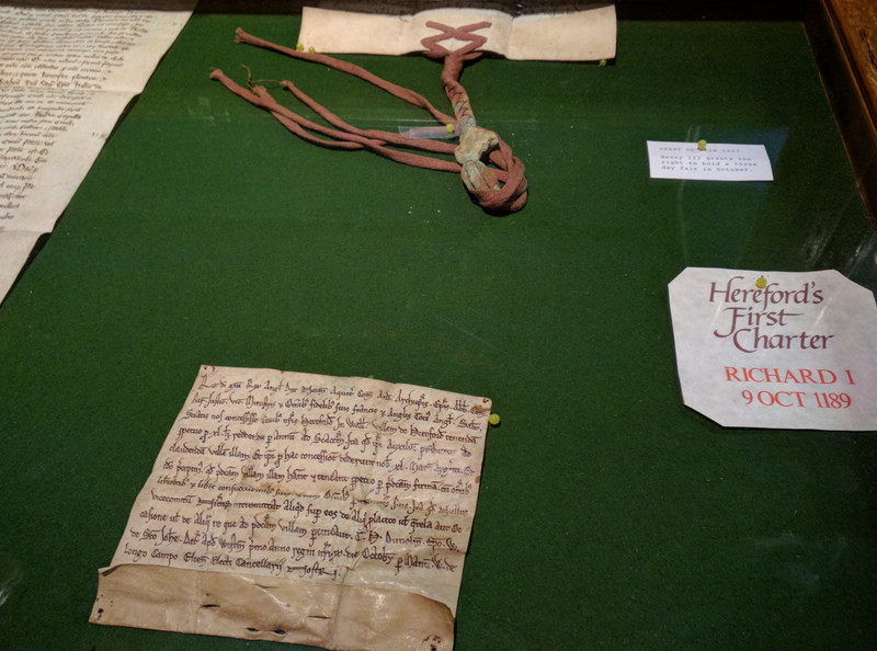 Hereford's first charter signed by Richard the Lionheart