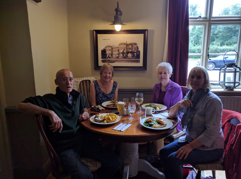 Lunch in the Chesney Arms; Stuart, Karen, Michelle & Charlotte 