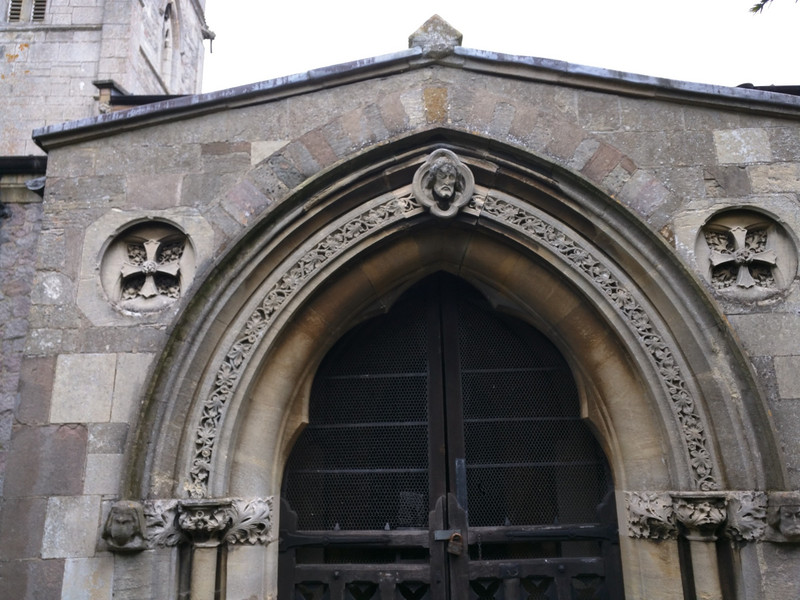 Carvings on the Rearsby Church door