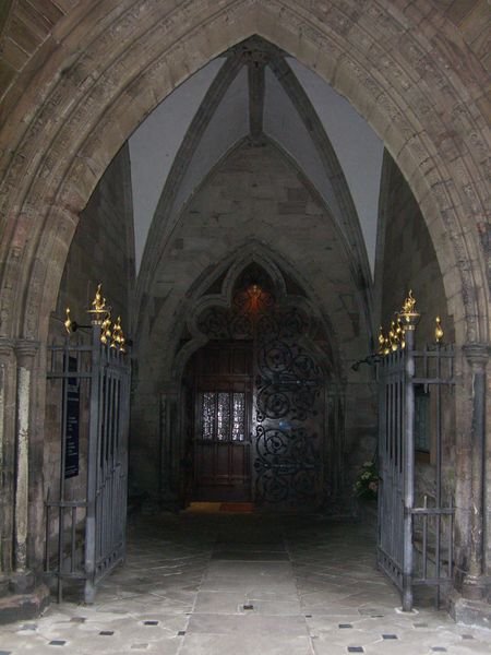 The ominous gothic doorway