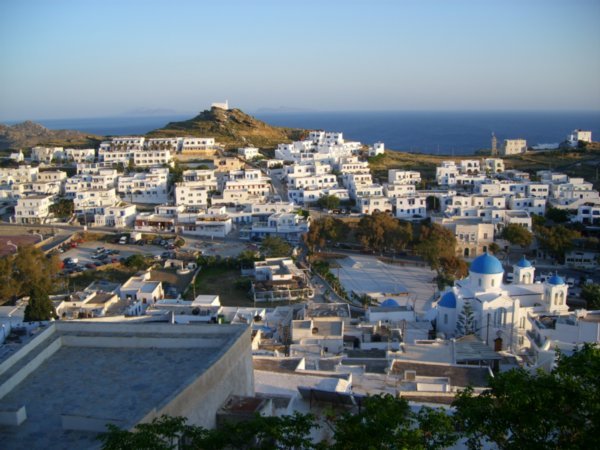 View of the town from the top of the hill