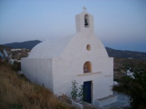 Church at the top of Ios hill