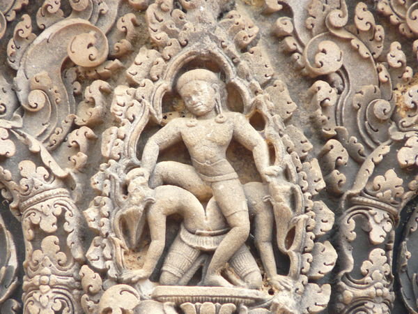 Fine carvings in Banteay Srei
