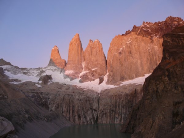 Torres del Paine at sunrise...
