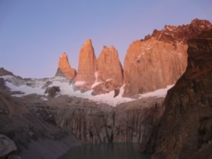 Torres del Paine at sunrise...