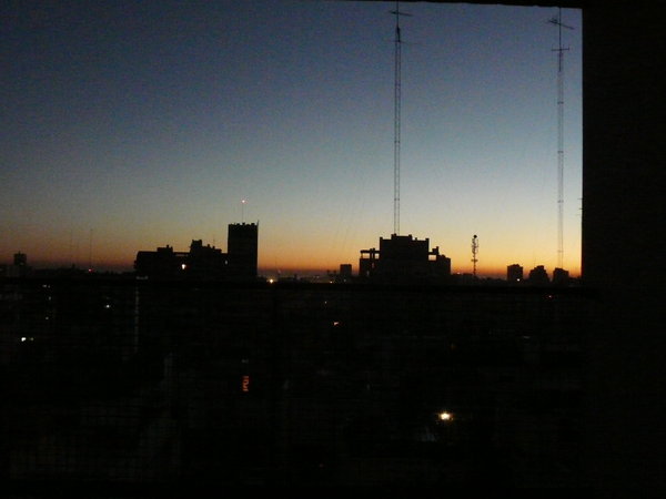 Sunrise from Chivi's balcony, just before going to bed!