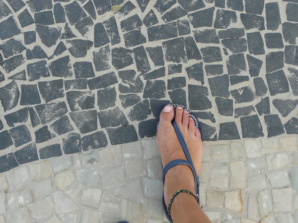 Walking with my Havaianas in Ipanema, just before leaving
