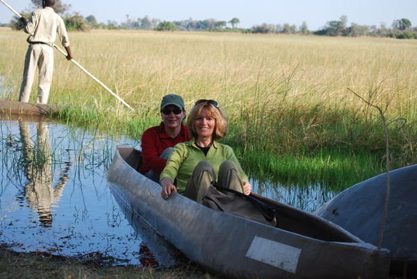 Surfing the floodplains in a dugout canoe
