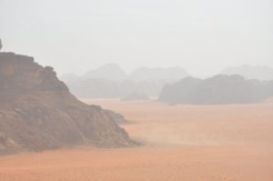 Misty desert