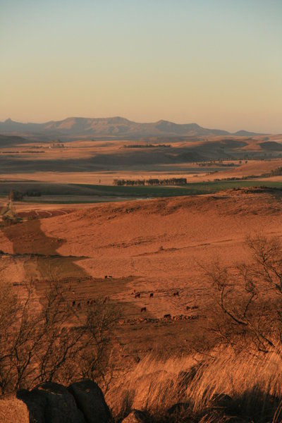 Looking over the Lesotho Mts