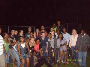 A bunch of us at the braai