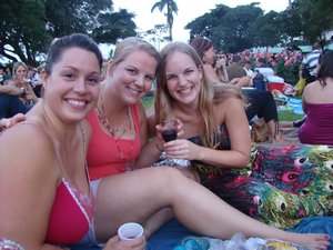 Random photo of Andrea, Helga and I in the Durban Botanic Gardens for a concert on Valentines day