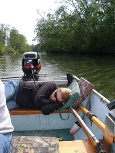 Pregnant woman was more interested in napping than fishing