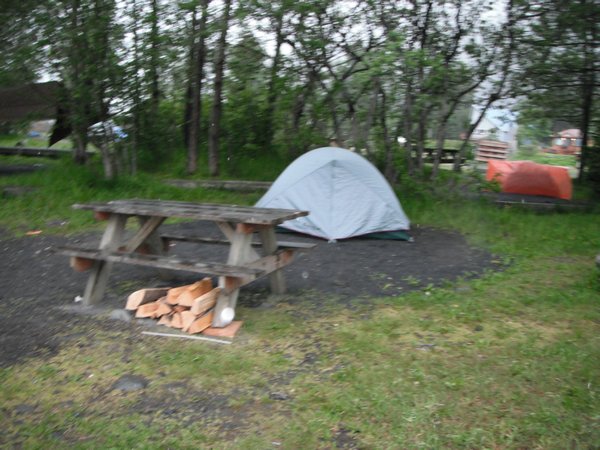 Our campsite in Seward