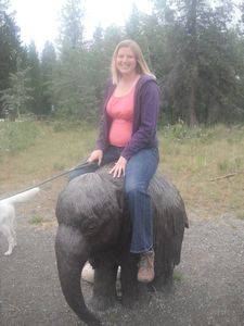Riding the baby mammoth