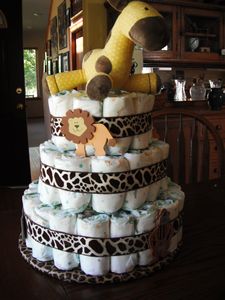 Lion on the Diaper Cake